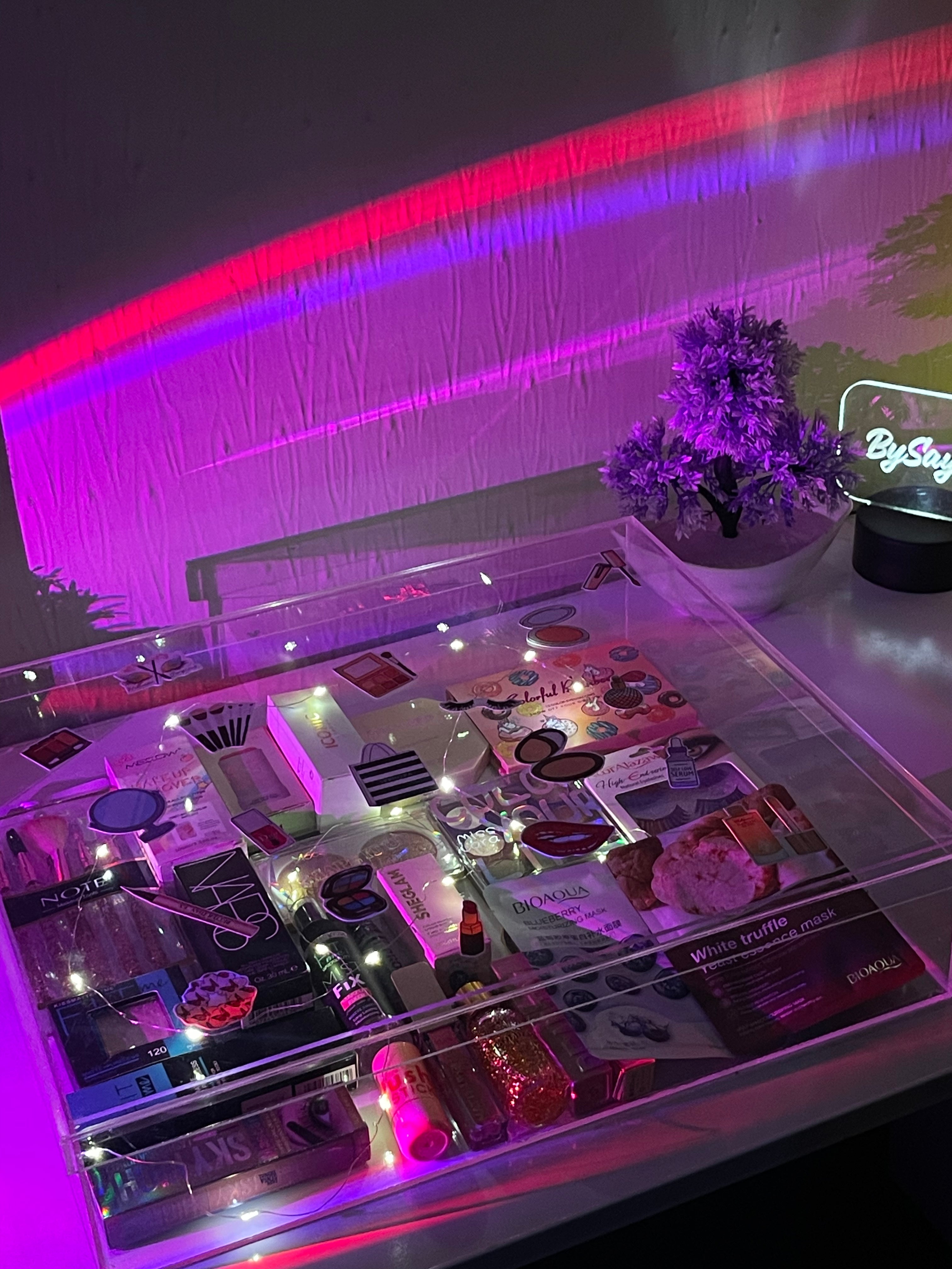 Wrapped With Love Premium Acrylic Makeup Box Wrapped With Love Premium Acrylic Makeup Box