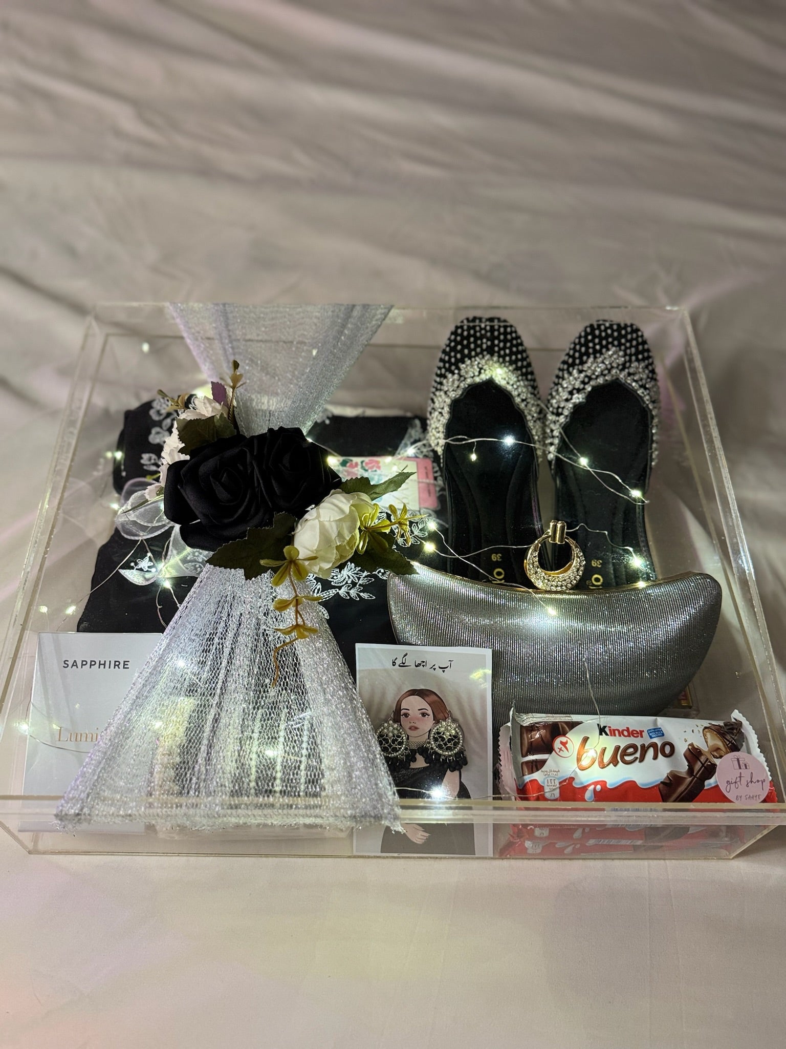 Premium Black Acrylic Box for Her Premium Black Acrylic Box for Her