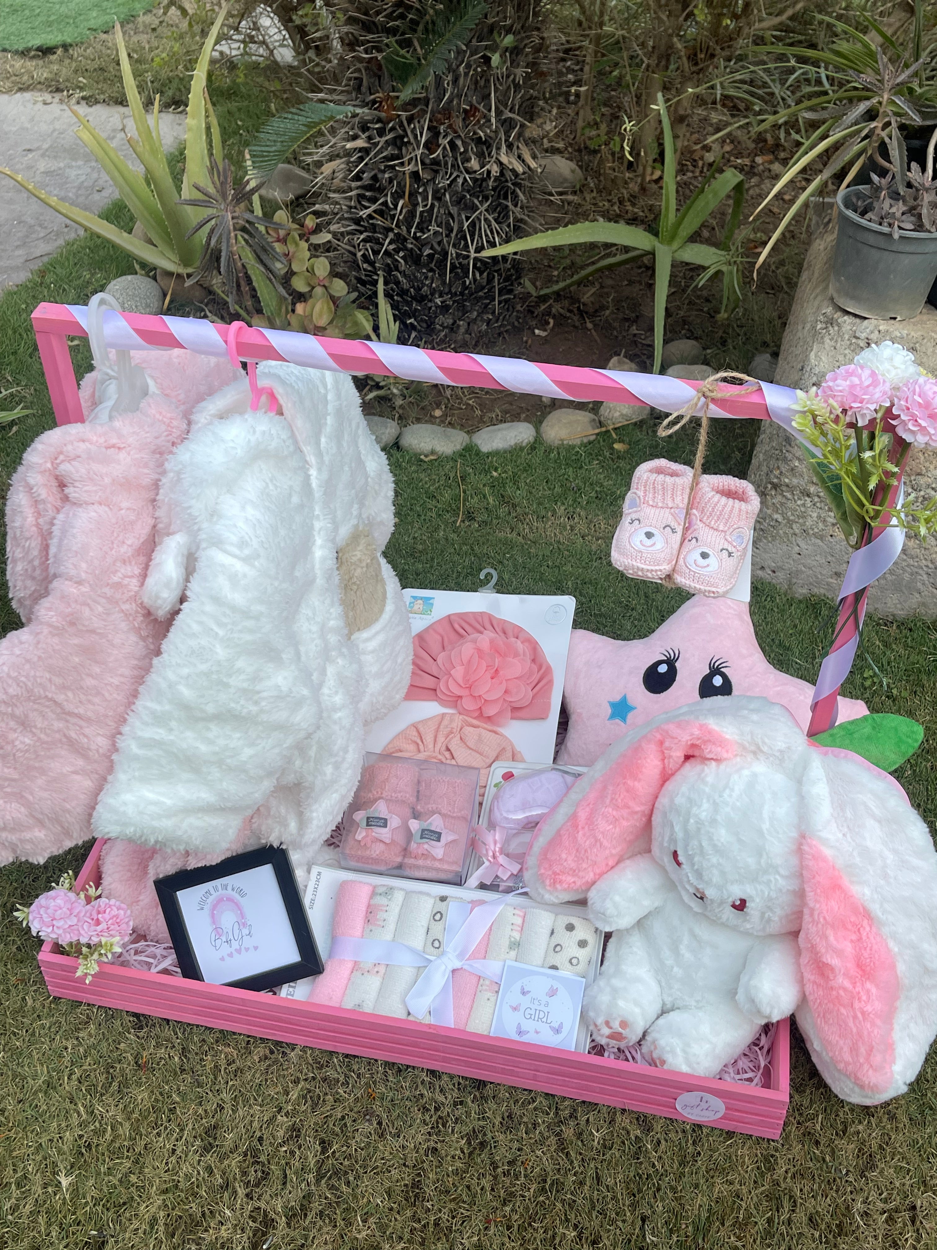 Premium Baby Girl Welcome Basket Premium Baby Girl Welcome Basket