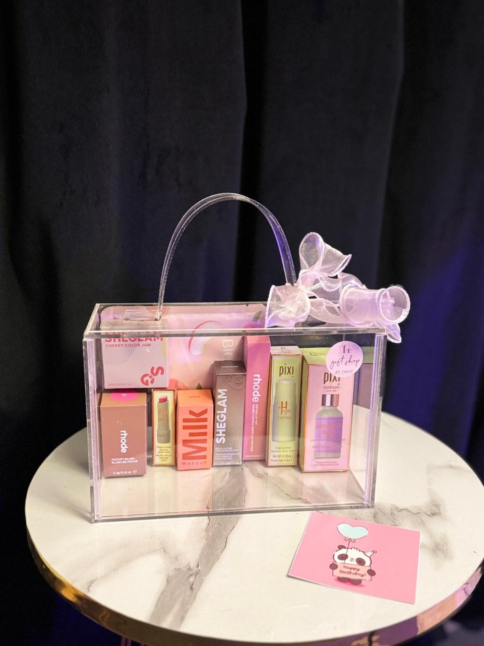Luxury Beauty Acrylic Basket β Pixi, Rhode, Milk, Sheglam & More Luxury Beauty Acrylic Basket β Pixi, Rhode, Milk, Sheglam & More