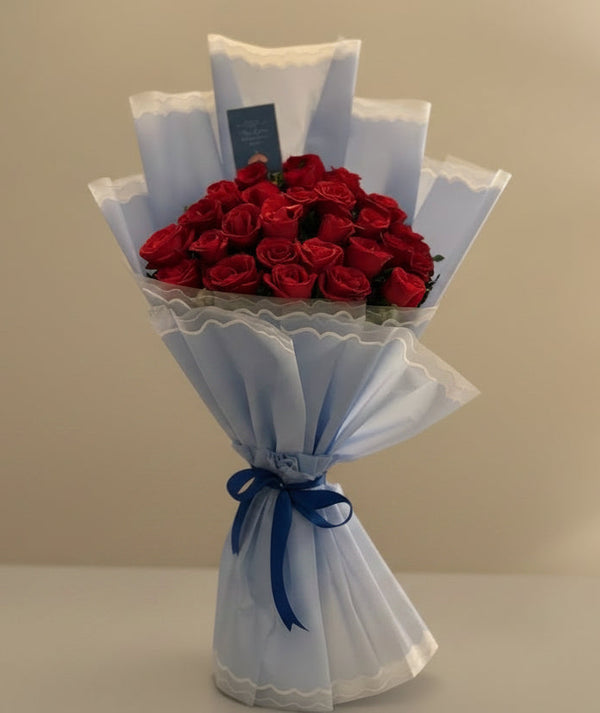 Red and Blue Flower Bouquet
