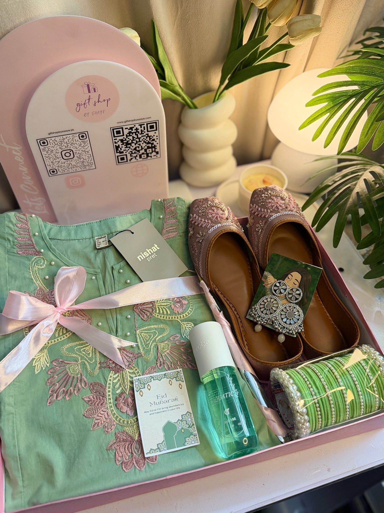 Green and Pink Gift Box For Her