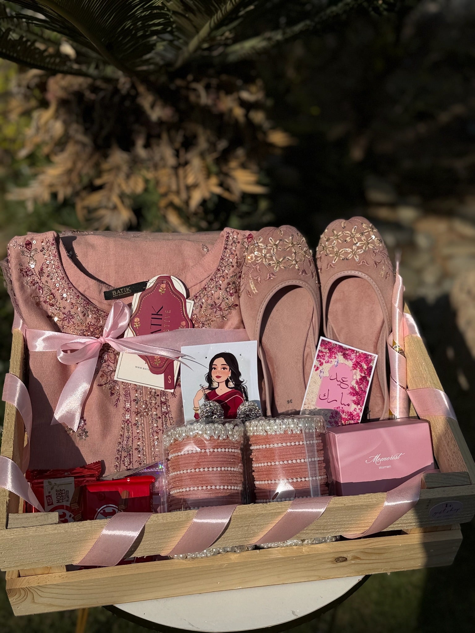 Pink Wooden Crate For Her
