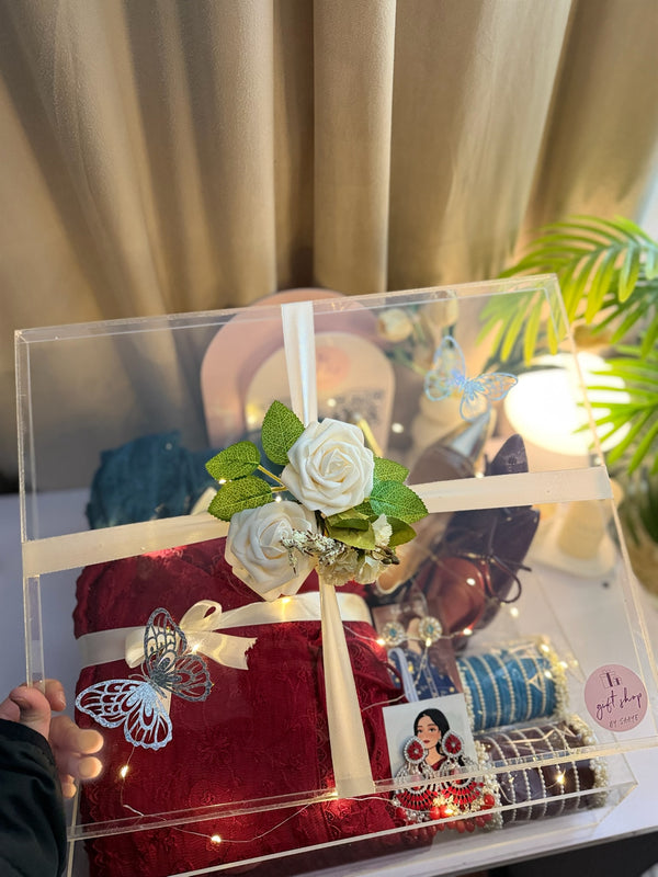 Red and Blue Combo Acrylic Box For Her