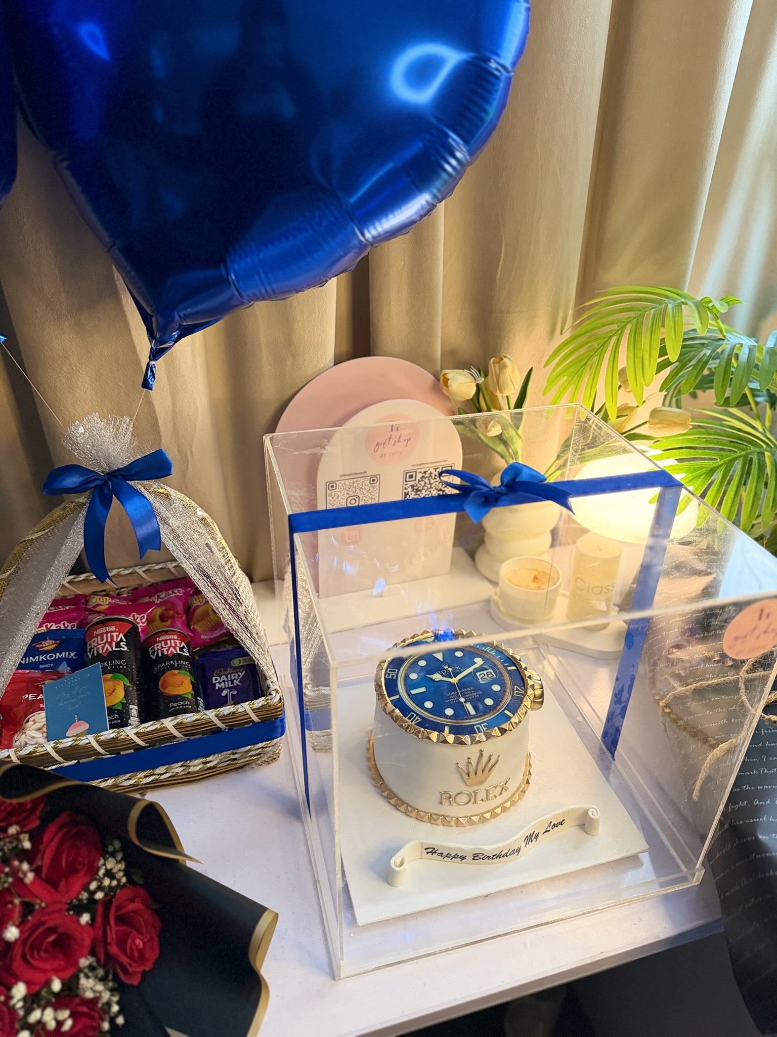 Blue Combo Hamper For Him