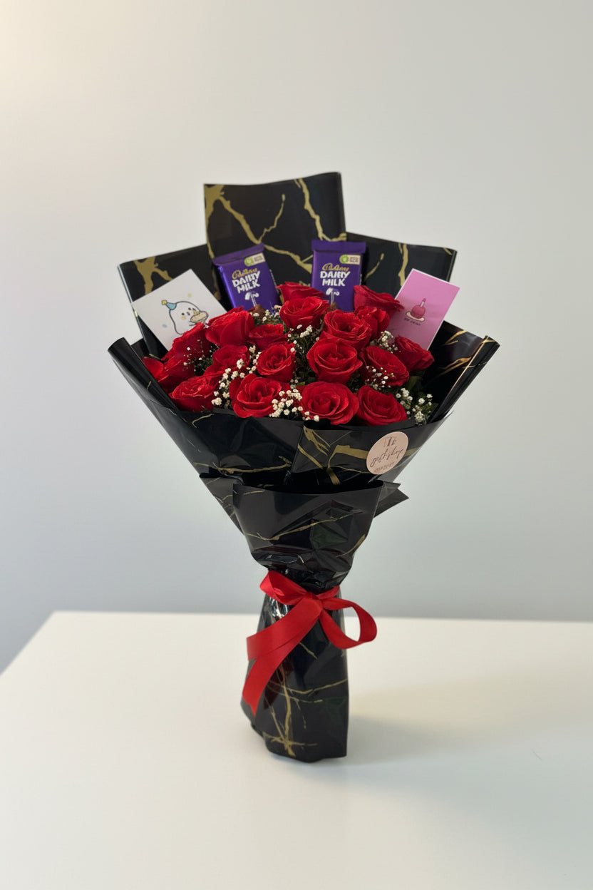 Roses & Dairymilk Bouquet