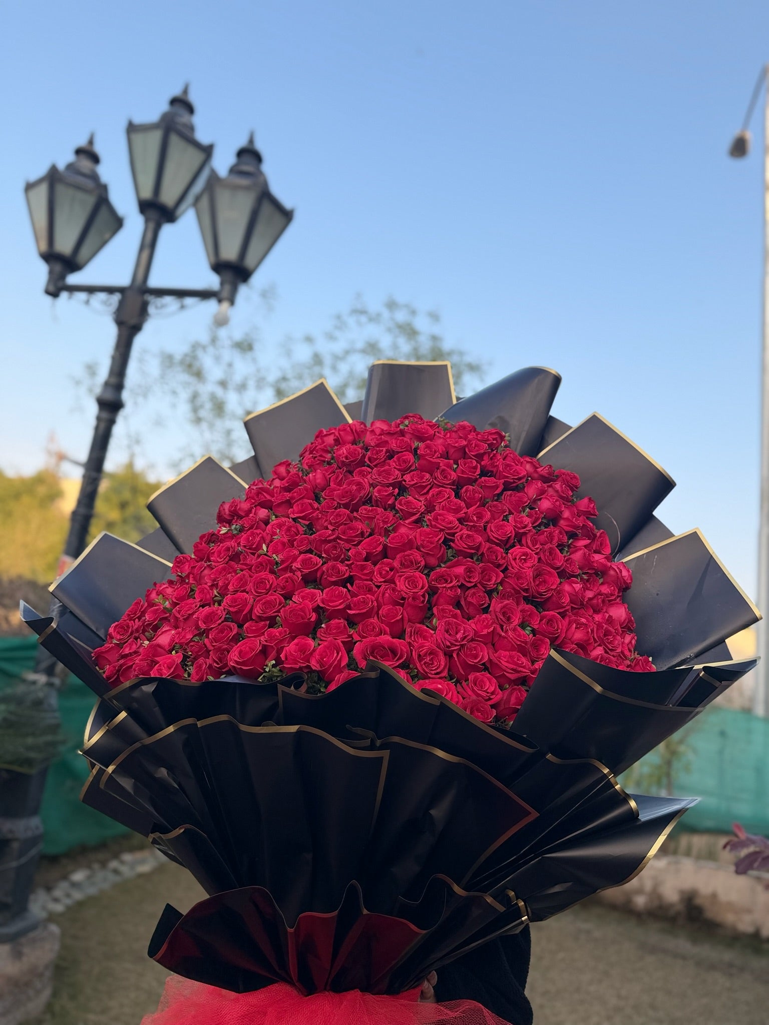 Huge 7 Feet Red Roses Bouquet