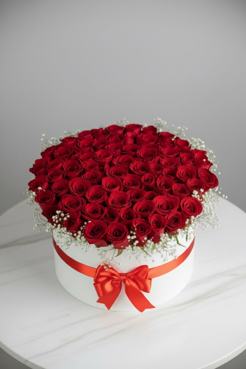 Imported Red Roses Box