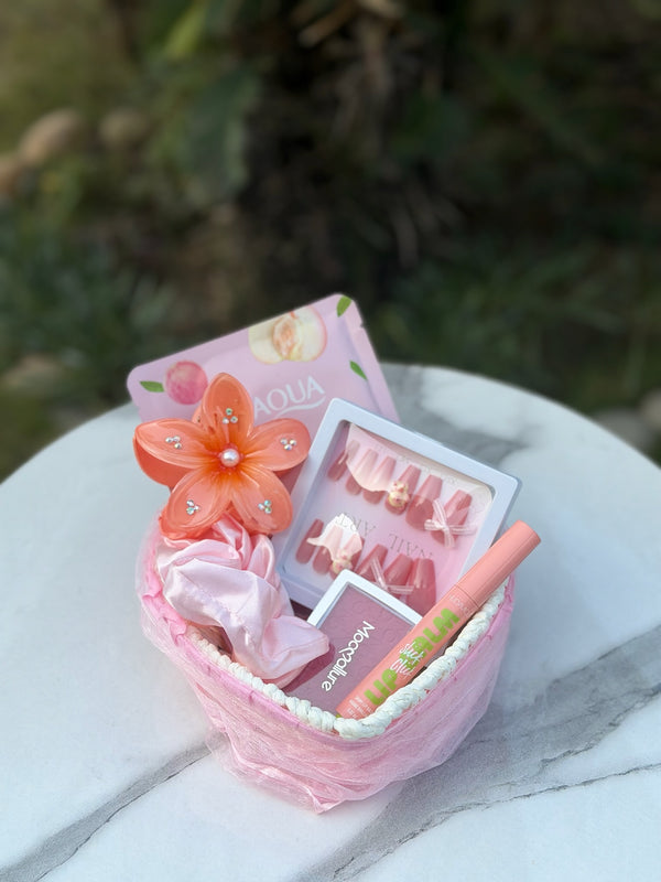 Pink Heart Basket