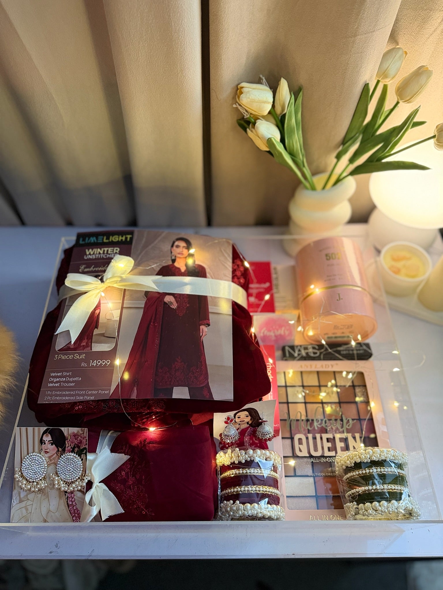 Premium Maroon Acrylic Box