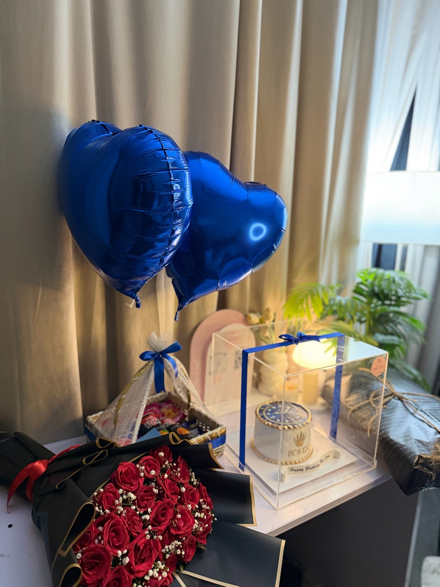 Blue Combo Hamper For Him