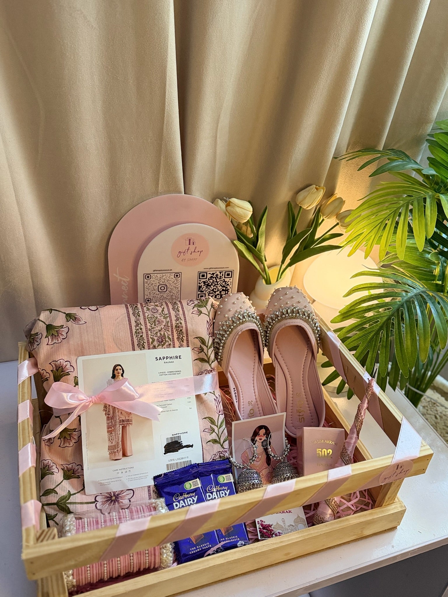 Pink Wooden Crate For Her