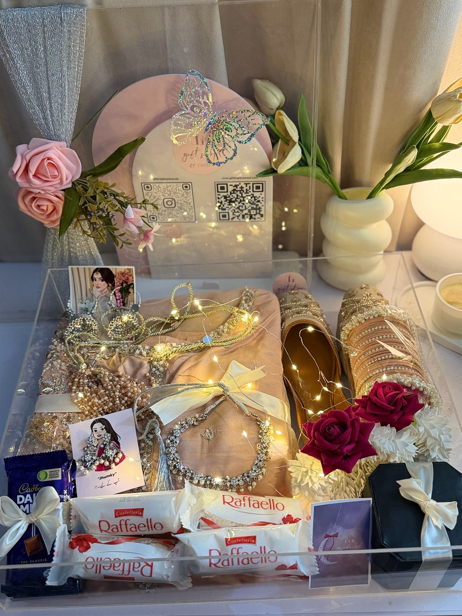 Pink and Gold Premium Acrylic Box For Her