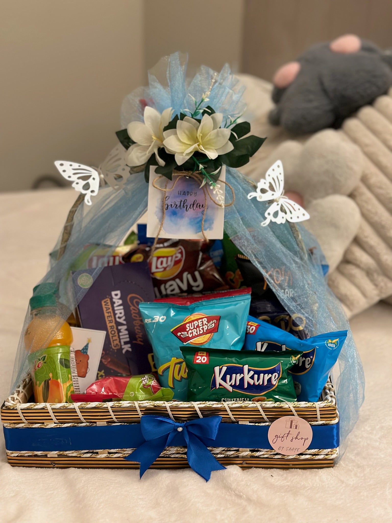 Blue Snack Basket