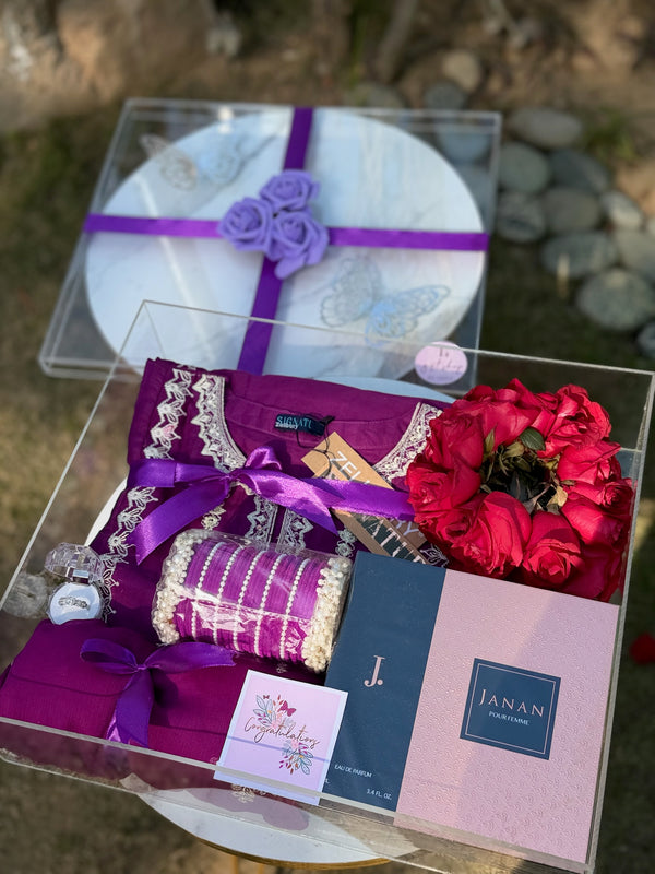Purple Themed Acrylic Box For Her