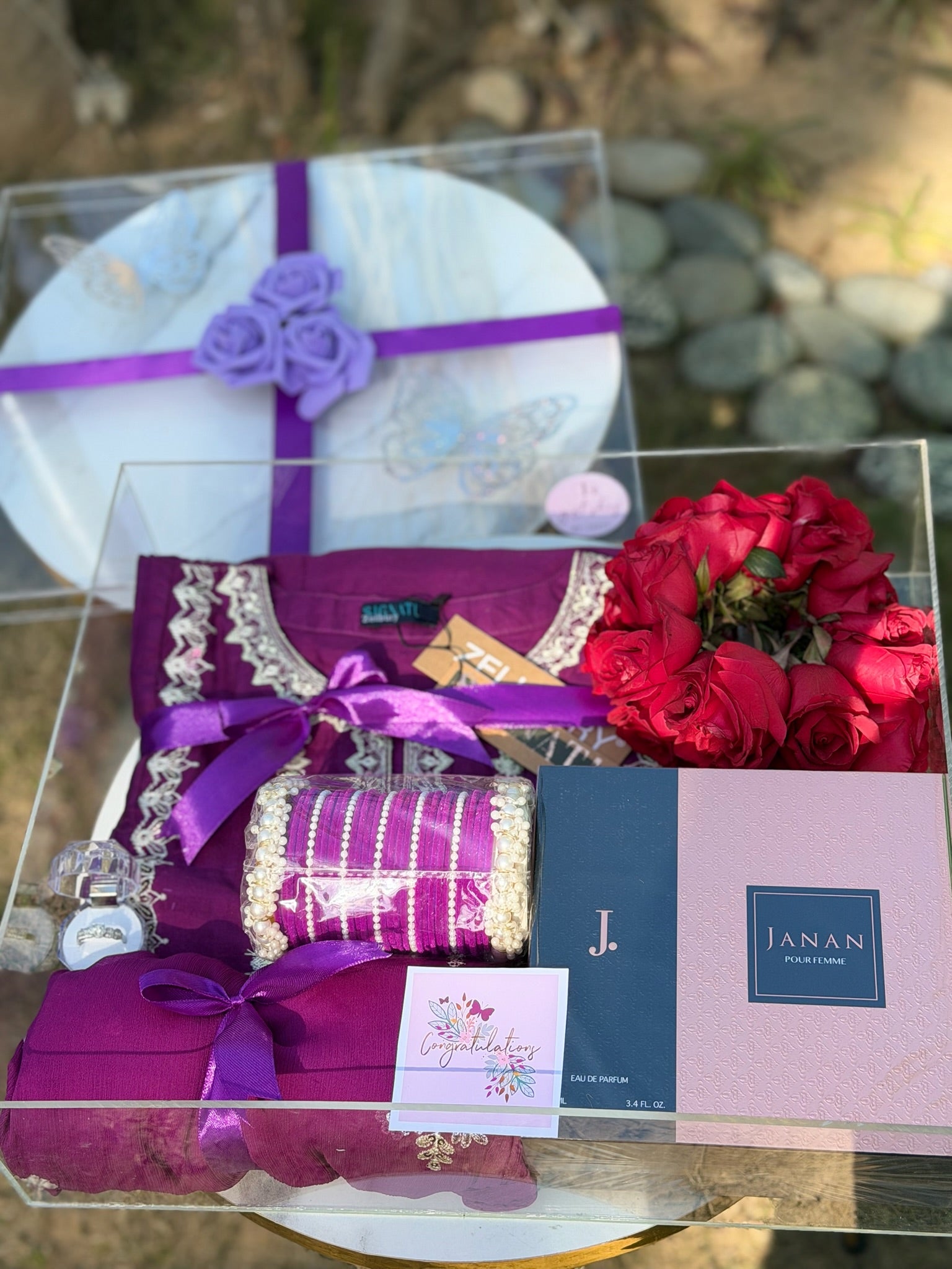 Purple Themed Acrylic Box For Her
