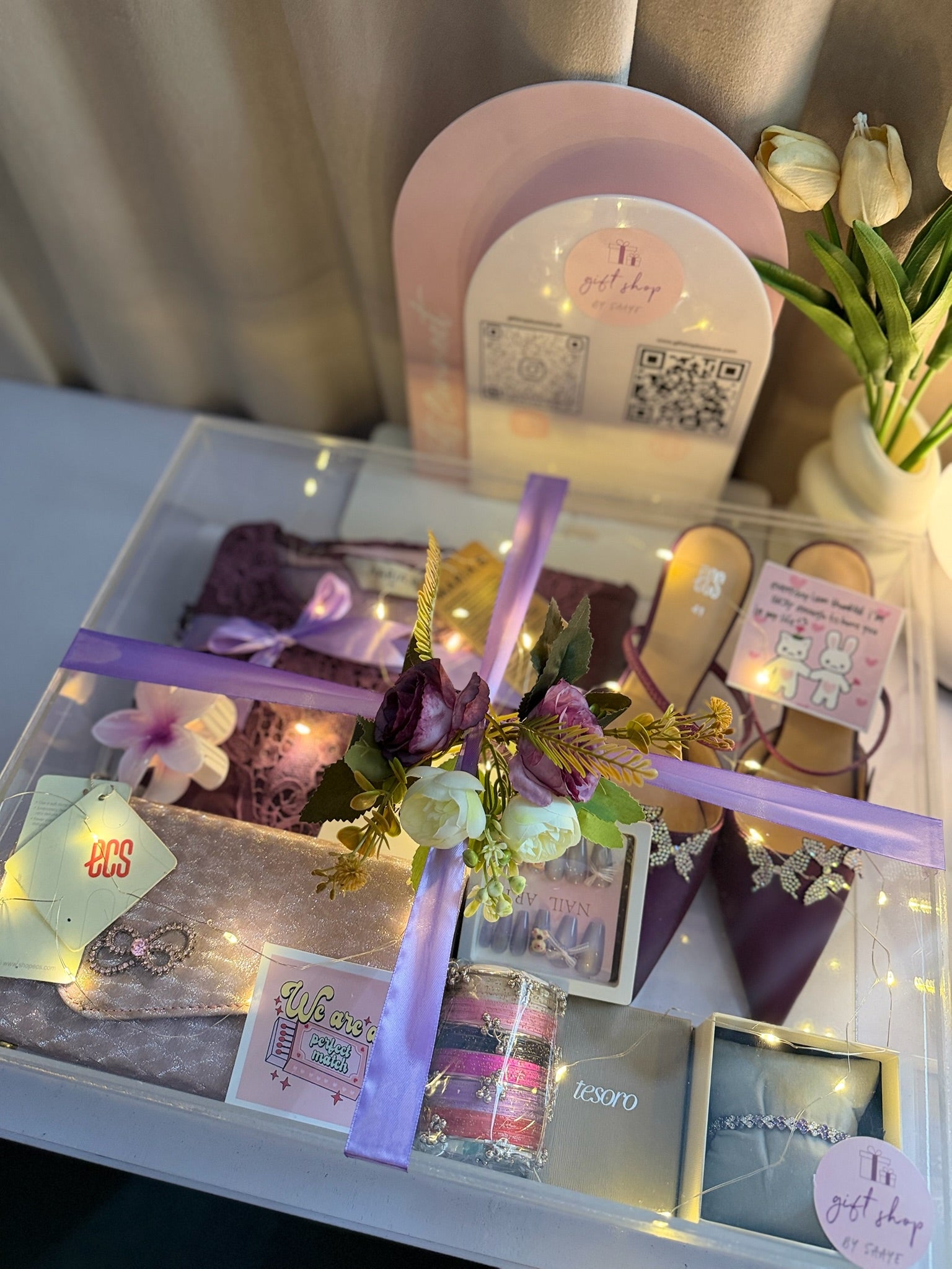 Purple Acrylic Premium Hamper