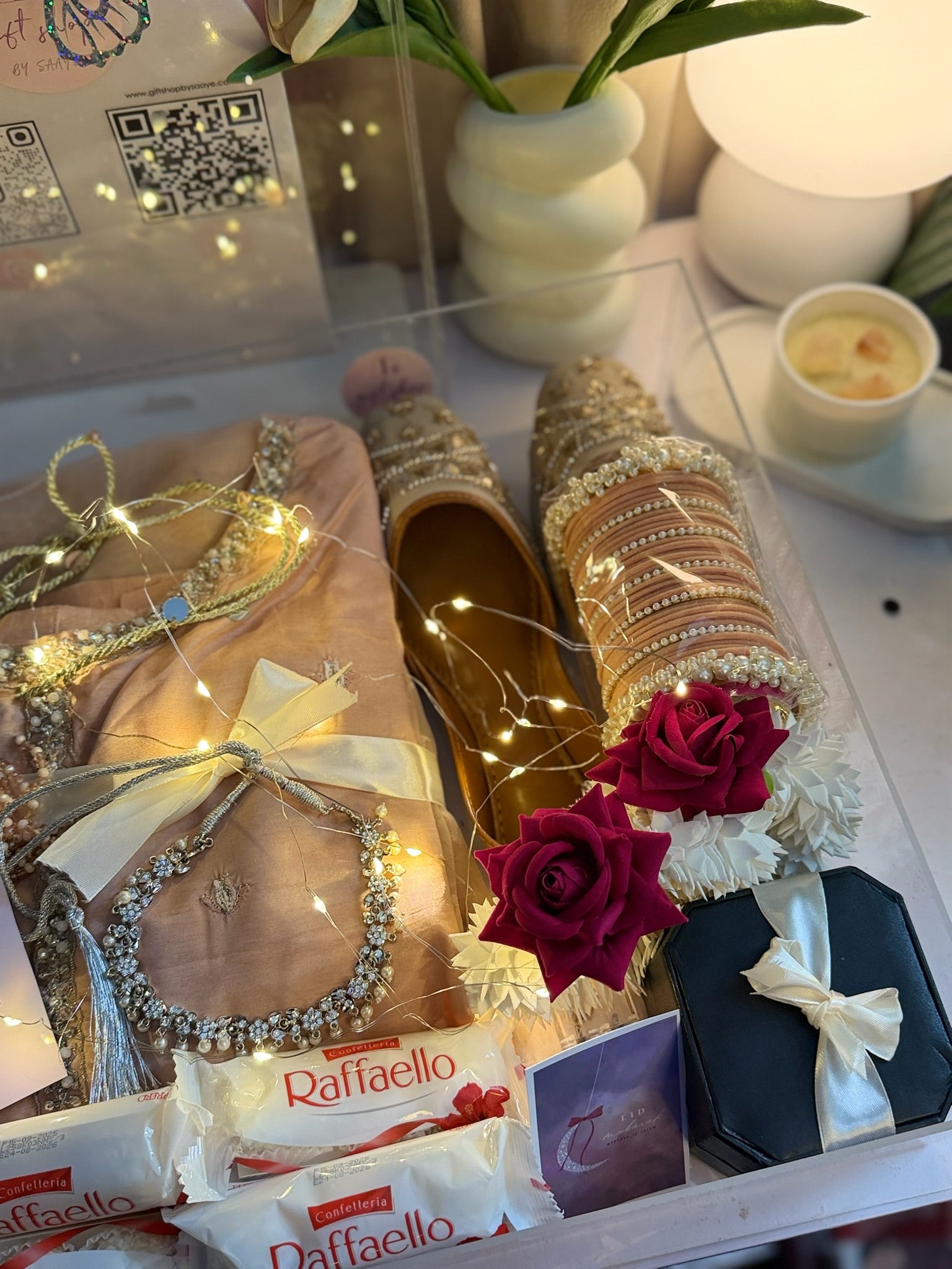 Pink and Gold Premium Acrylic Box For Her