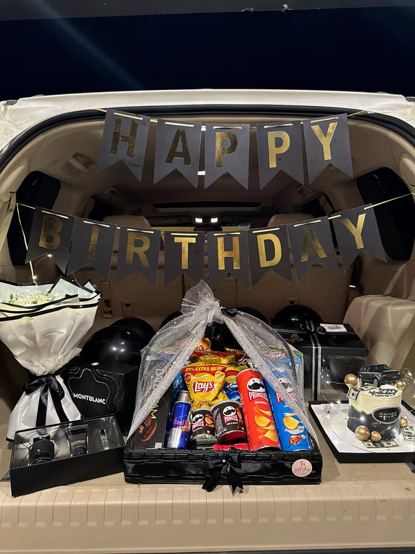 Premium Black Theme Birthday Surprise For Him