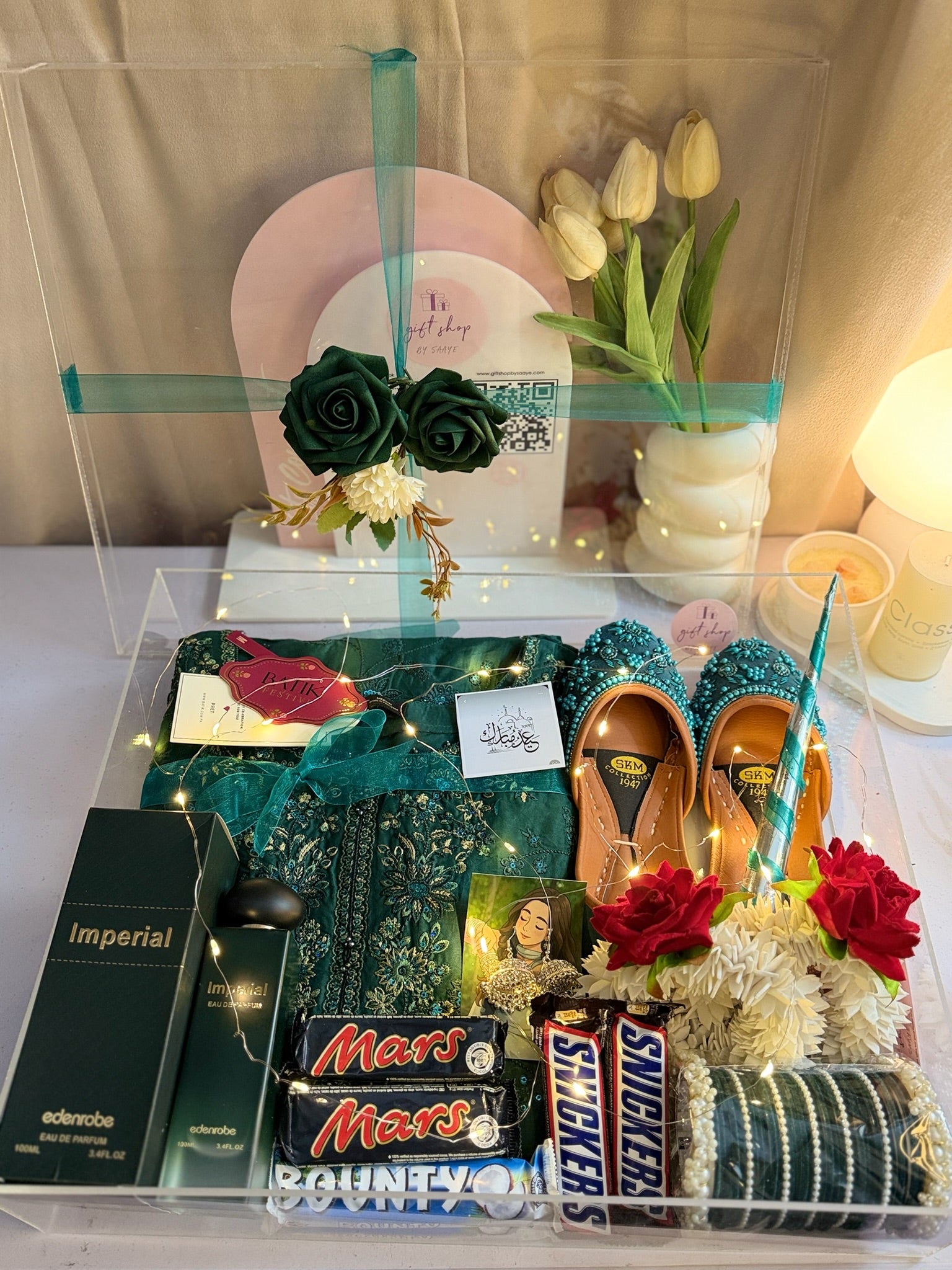Green Premium Acrylic Hamper