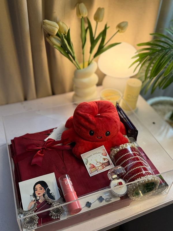 Red Acrylic Box For Her