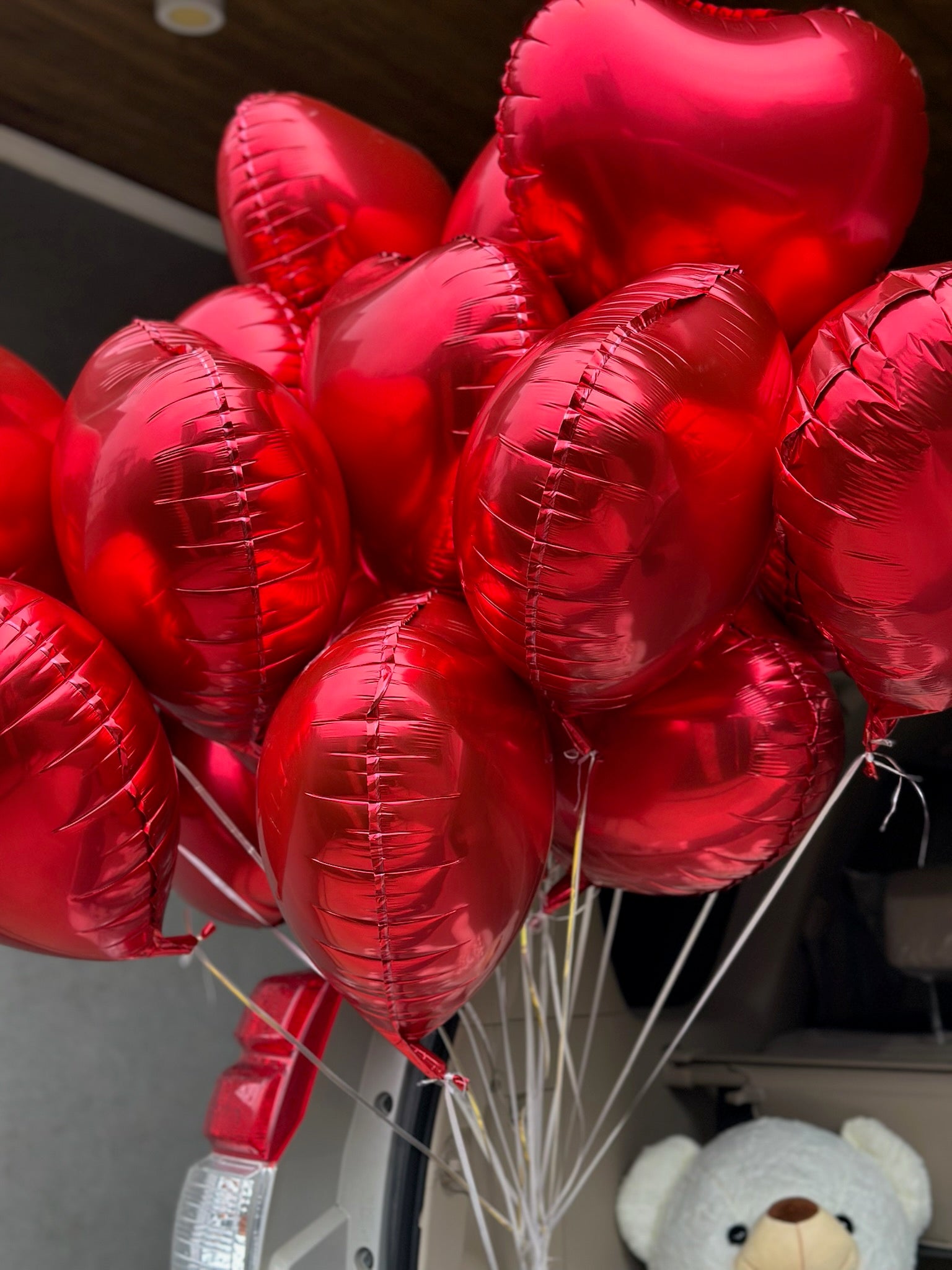 Cake Balloons and Teddy Combo