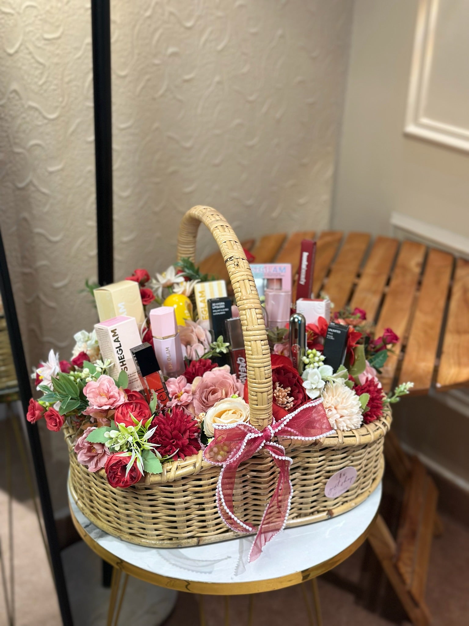 Makeup Basket - Floral gardenia