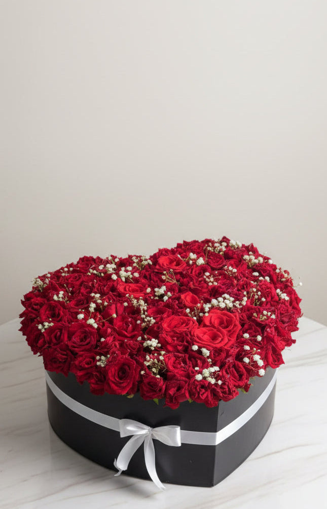 Flowers Heart Box