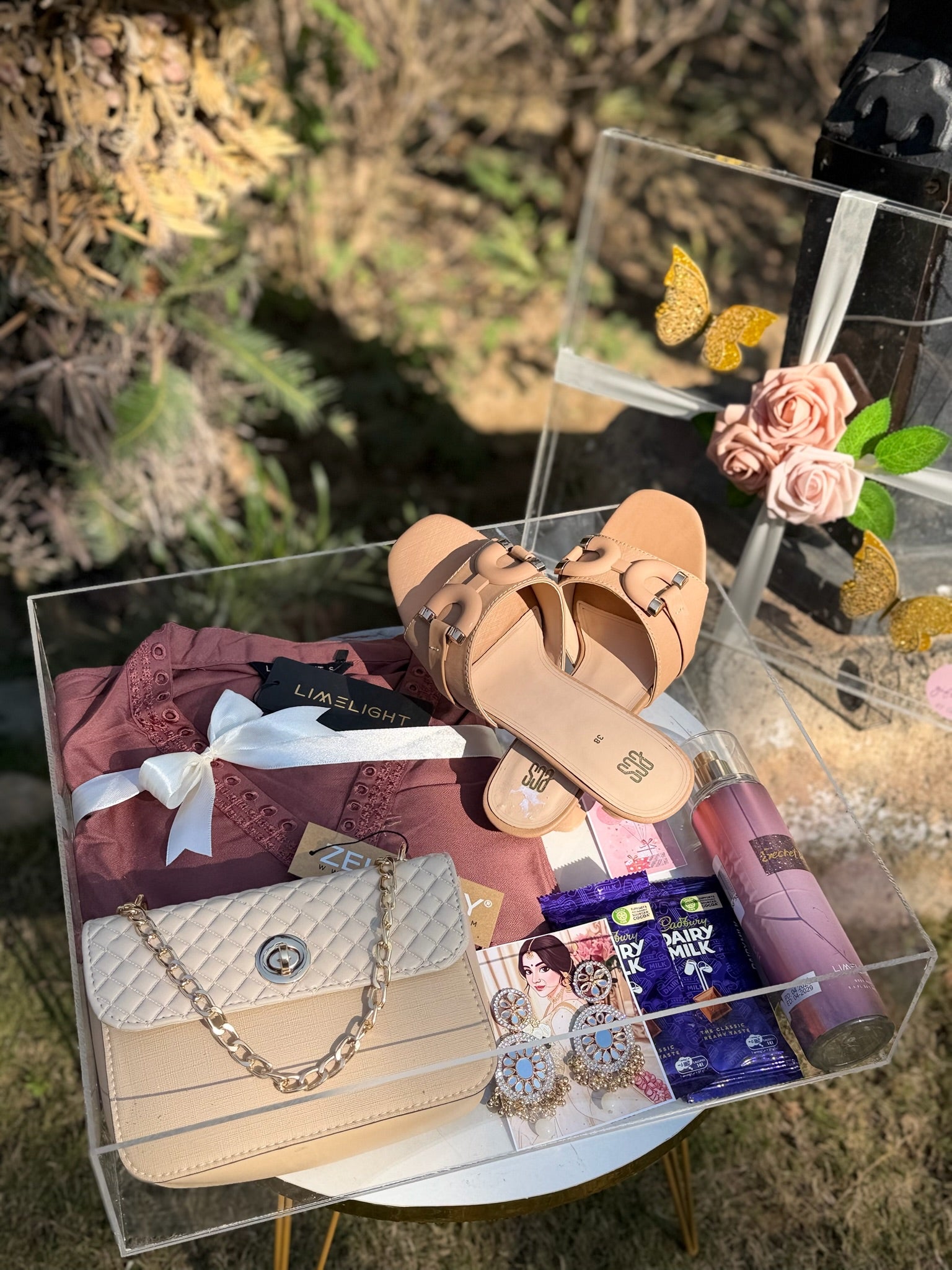 Beige Acrylic Giftbox For Her