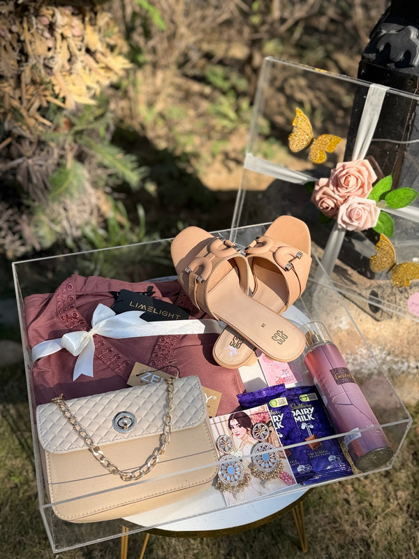 Beige Acrylic Giftbox For Her