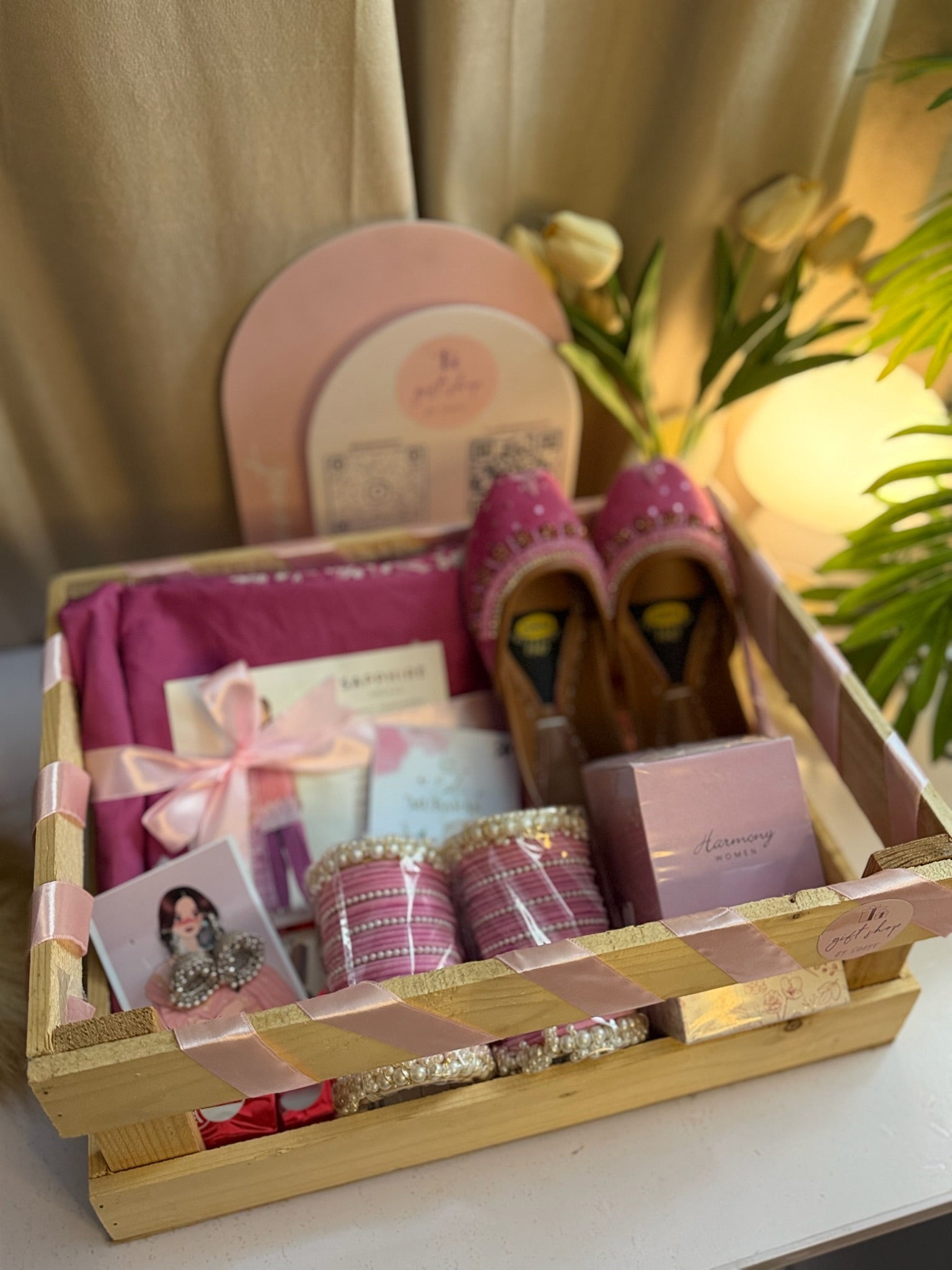 Pink Wooden Crate For Her