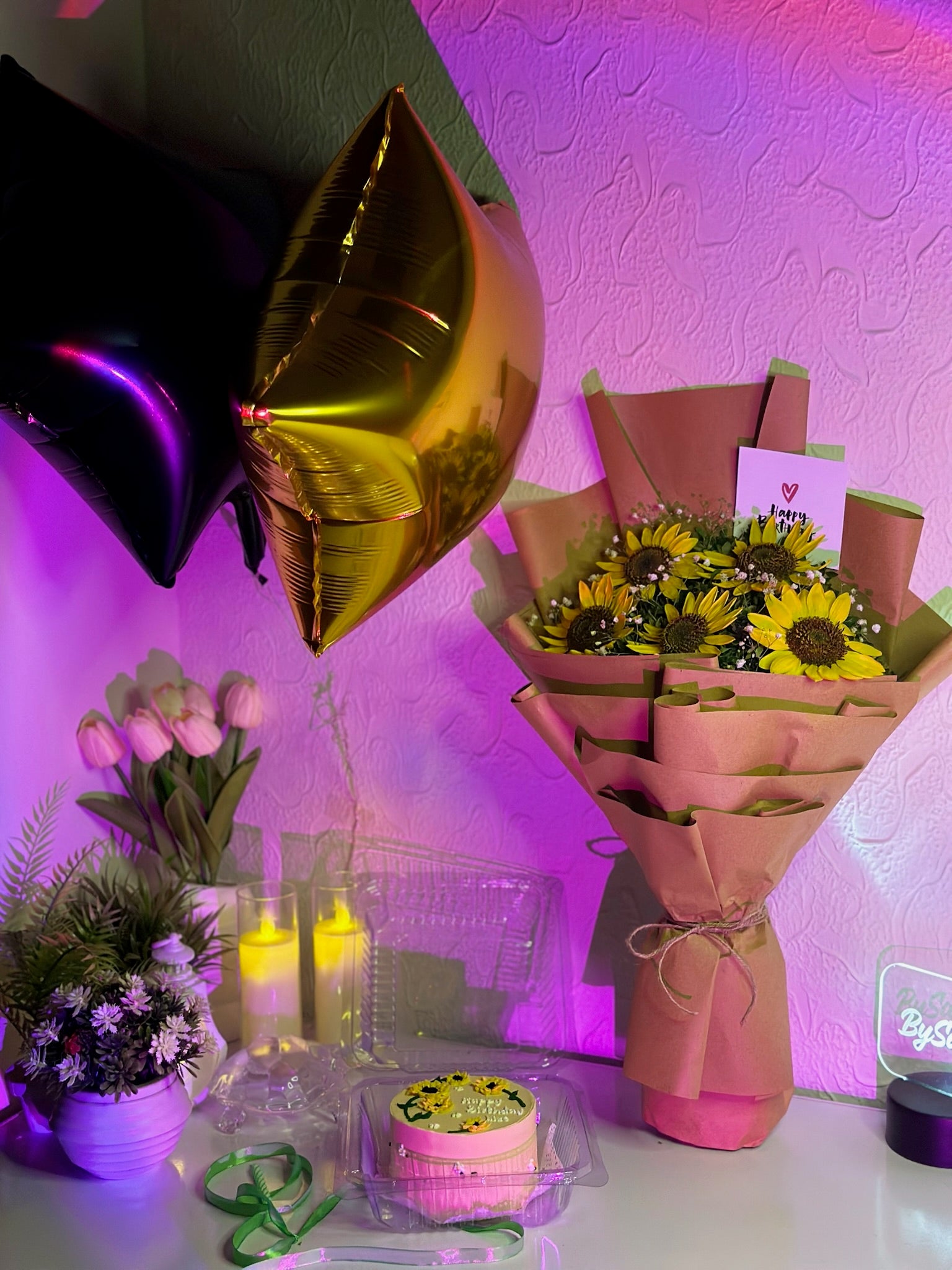 Sunflower Themed Midnight Surprise