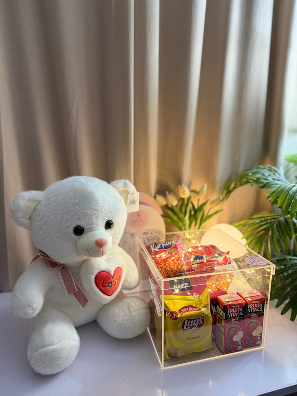 Acrylic Snacks Box and Teddy