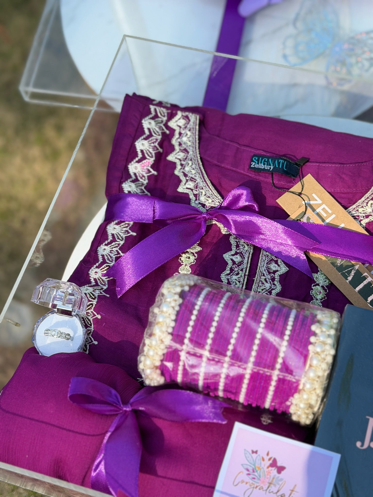 Purple Themed Acrylic Box For Her