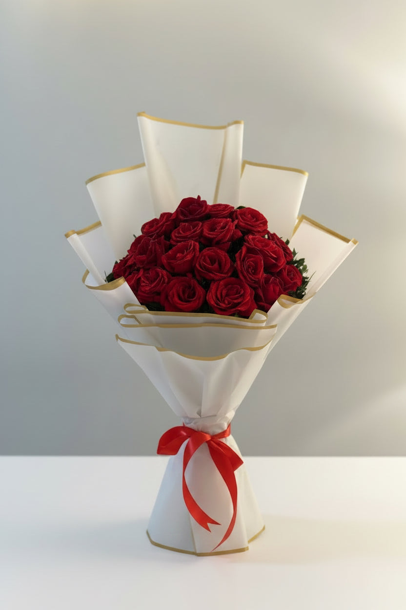 Red and White Bloom Bouquet