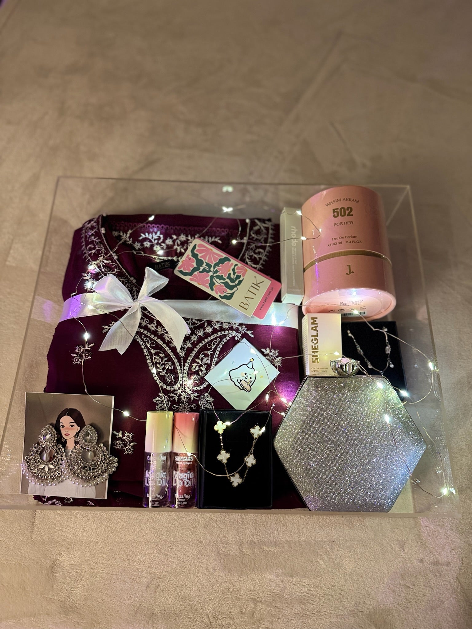 Acrylic Hamper For Her