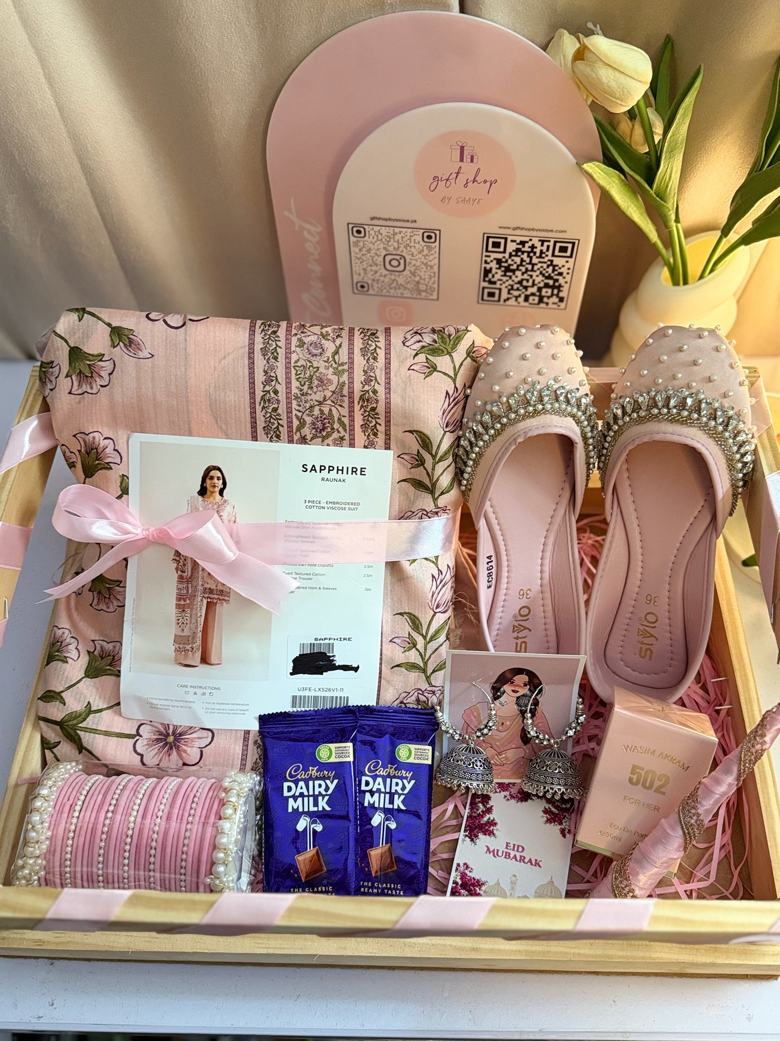 Pink Wooden Crate For Her