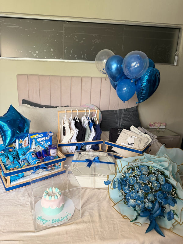 Premium Blue Hamper For Him