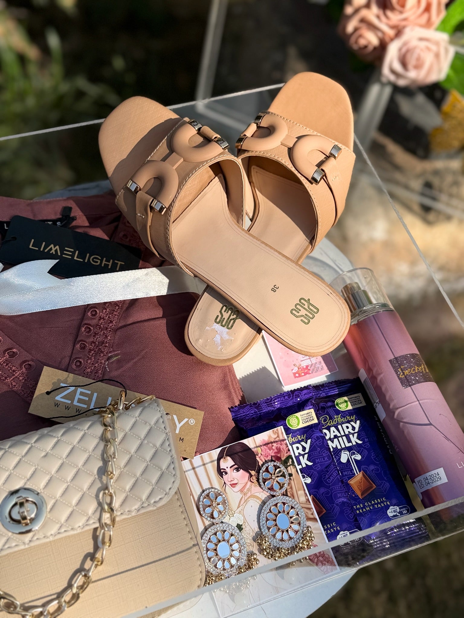 Beige Acrylic Giftbox For Her