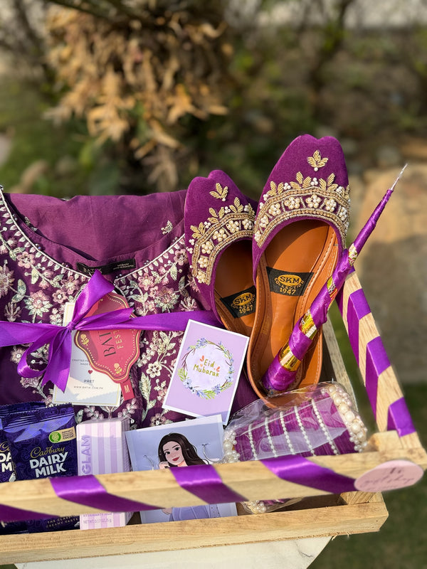 Plum Wooden Crate For Her