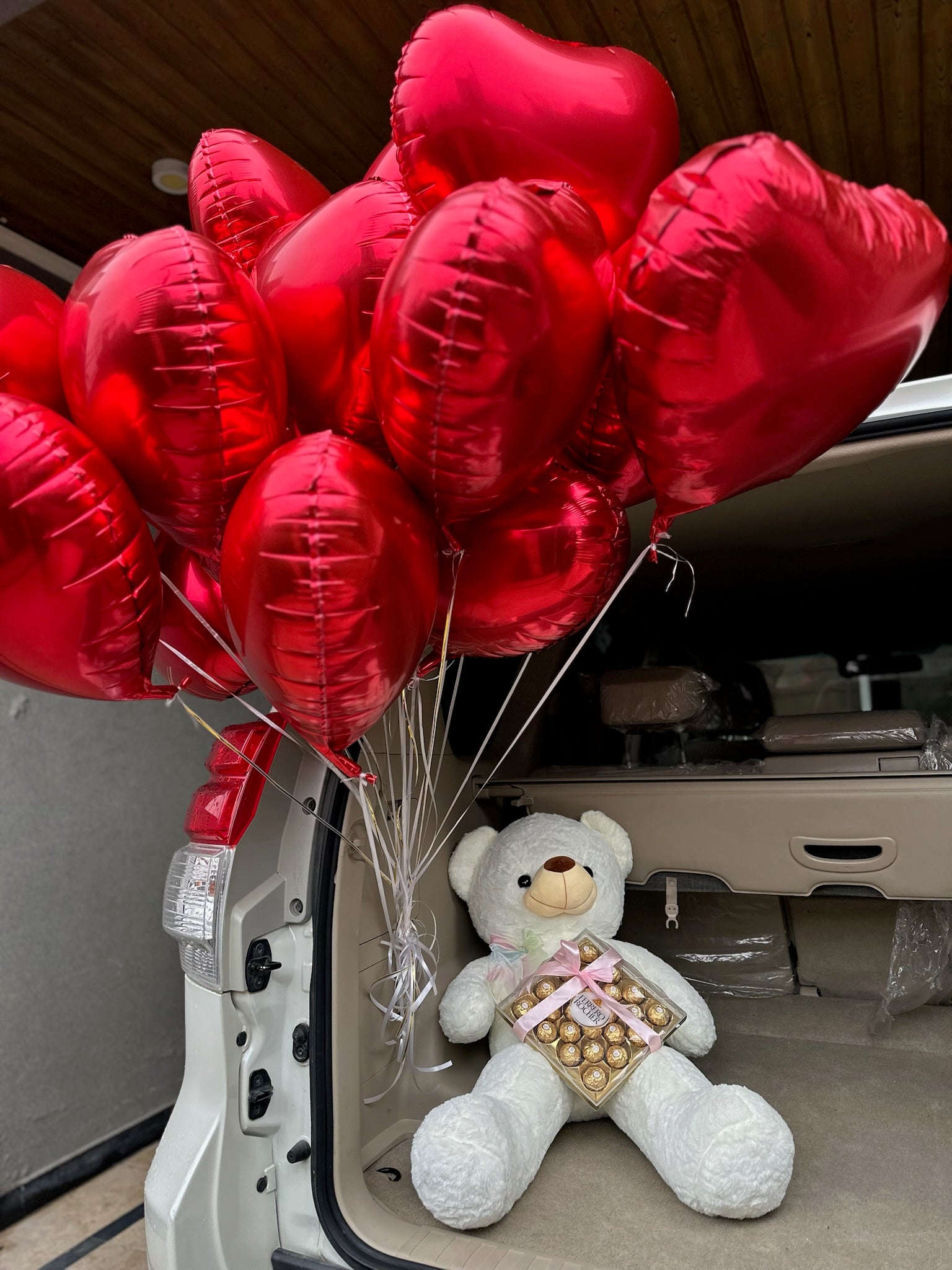 Cake Balloons and Teddy Combo