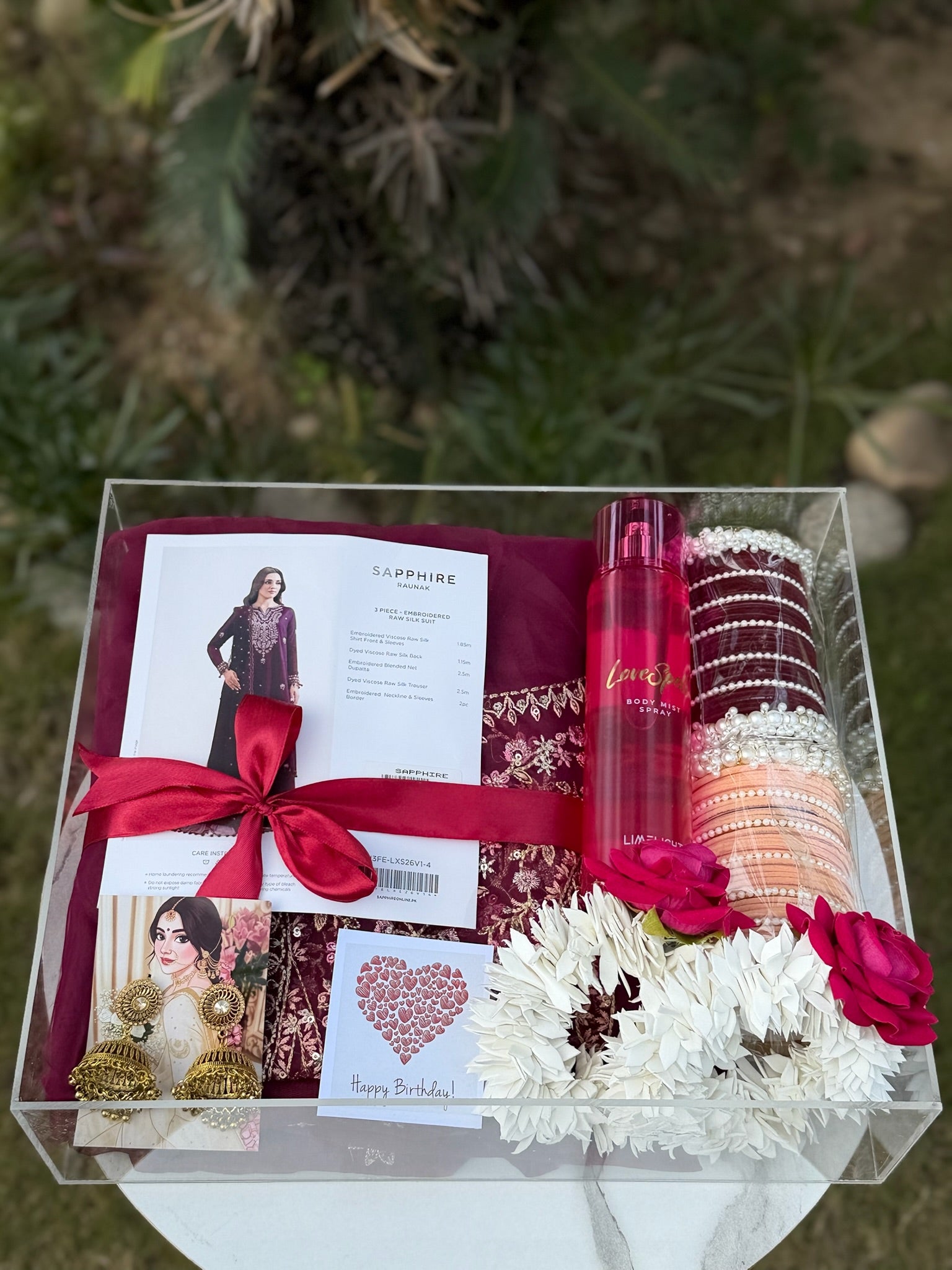 Red Themed Acrylic Box For Her