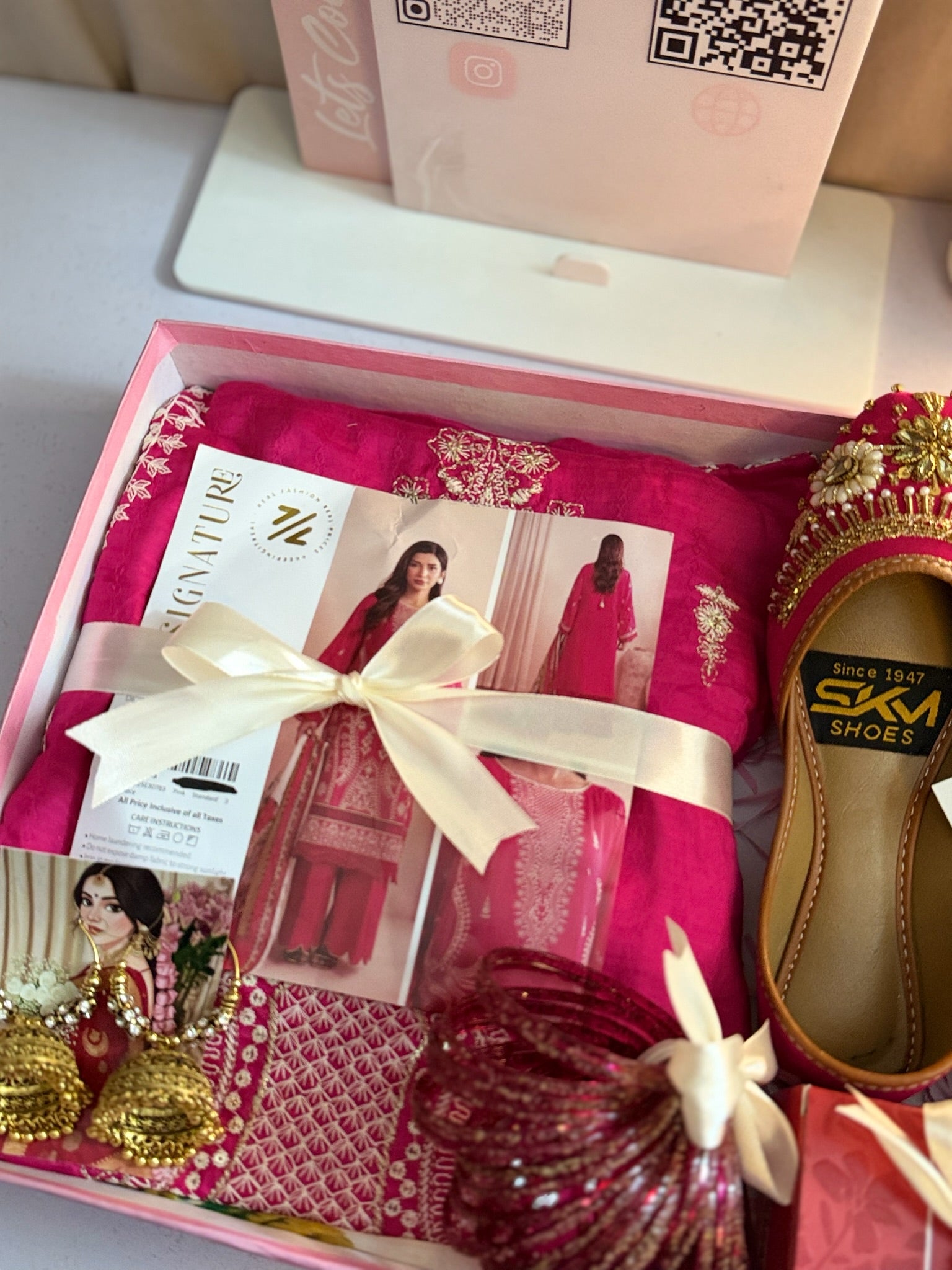 Pink Raindrop Bangles Box For Her