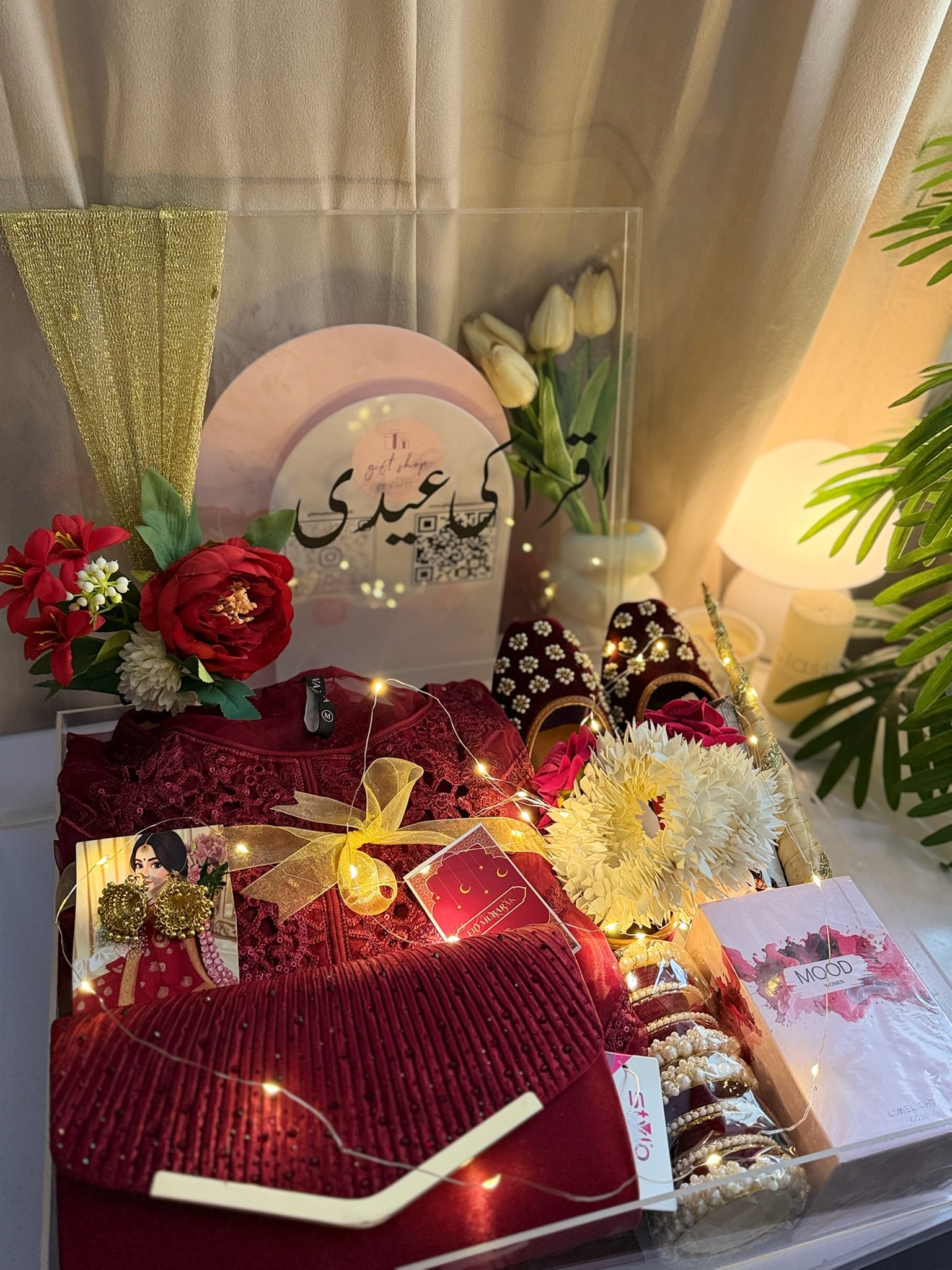 Maroon Acrylic Hamper