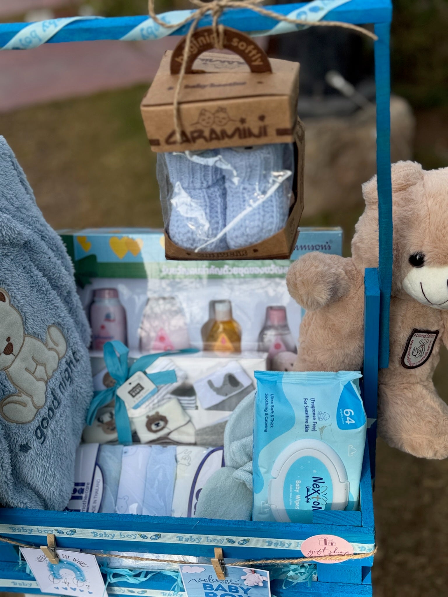 Baby Boy Wooden Hamper
