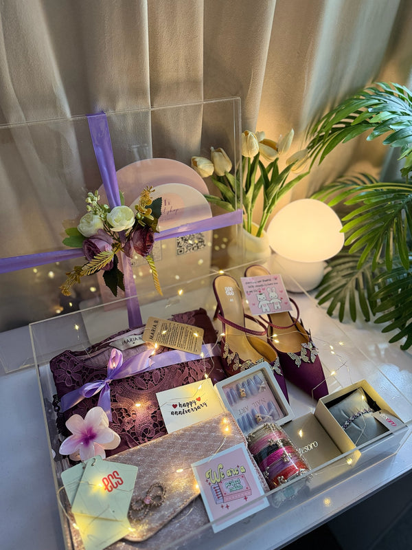 Purple Acrylic Premium Hamper