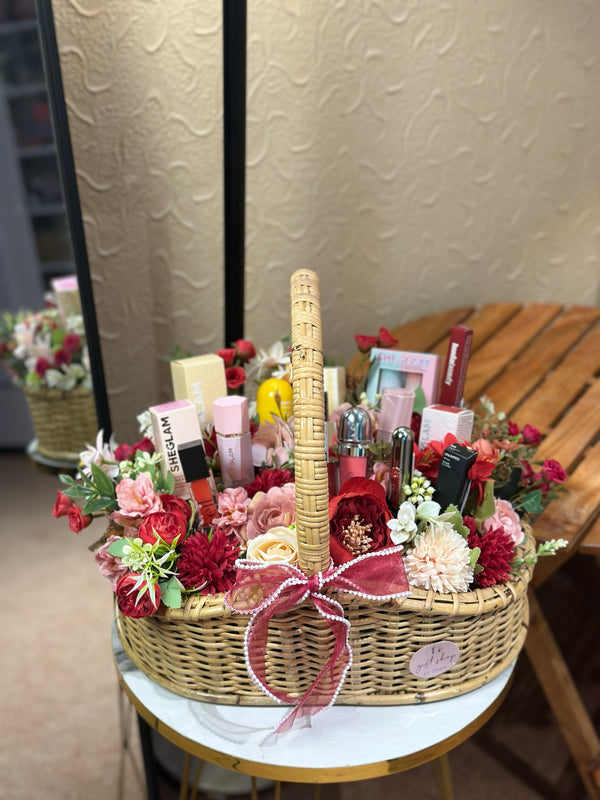 Makeup Basket - Floral gardenia