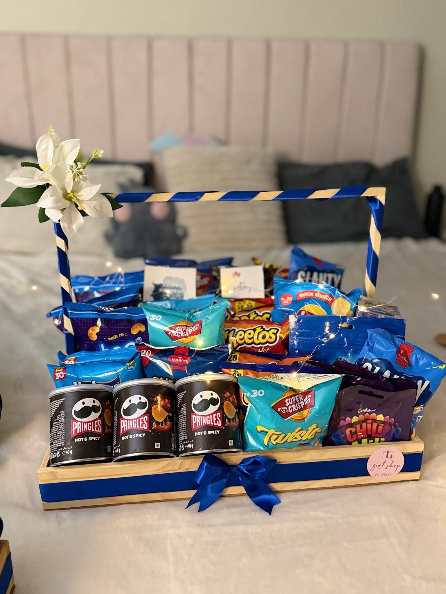Blue Snacks Basket