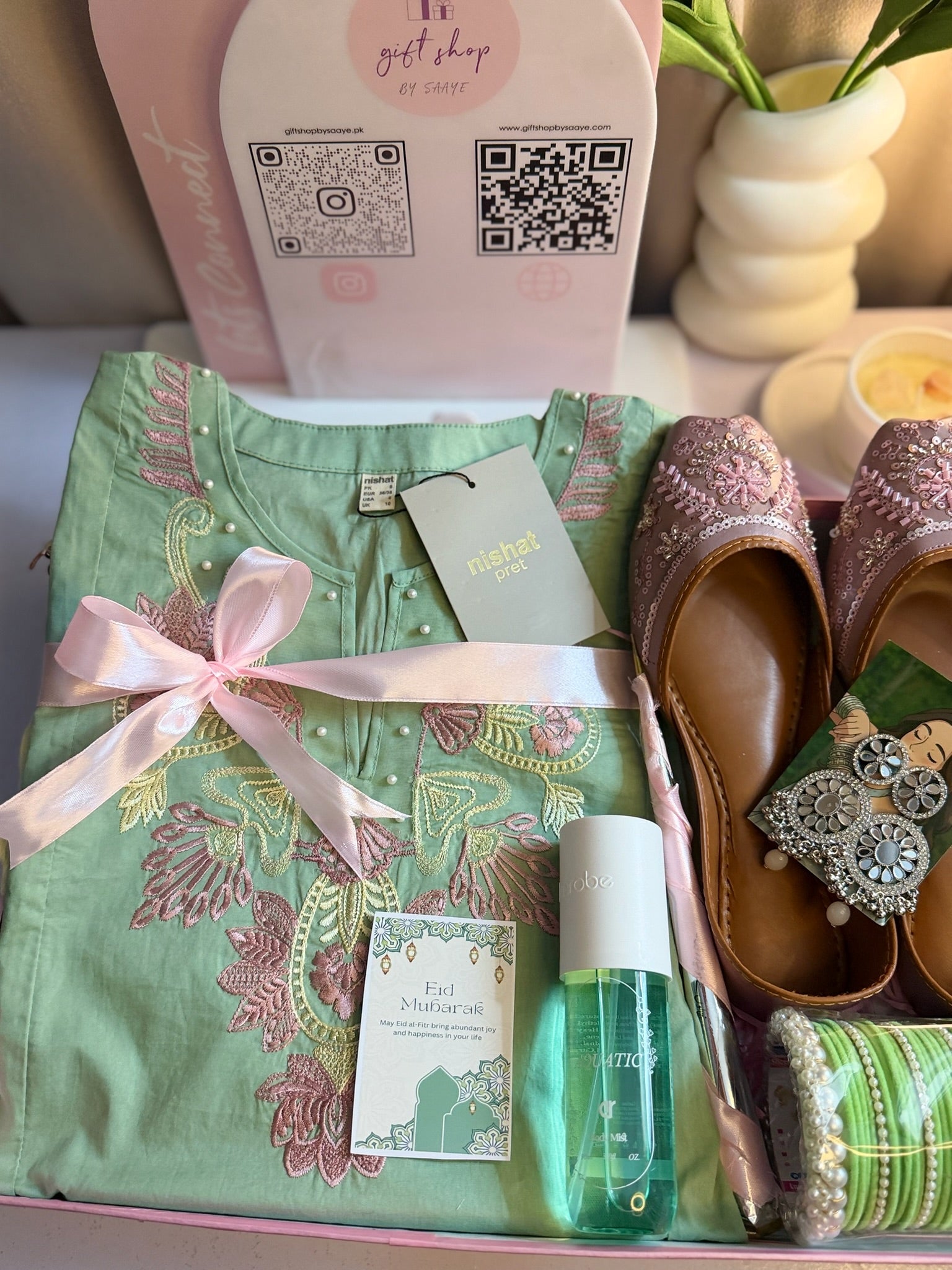 Green and Pink Gift Box For Her