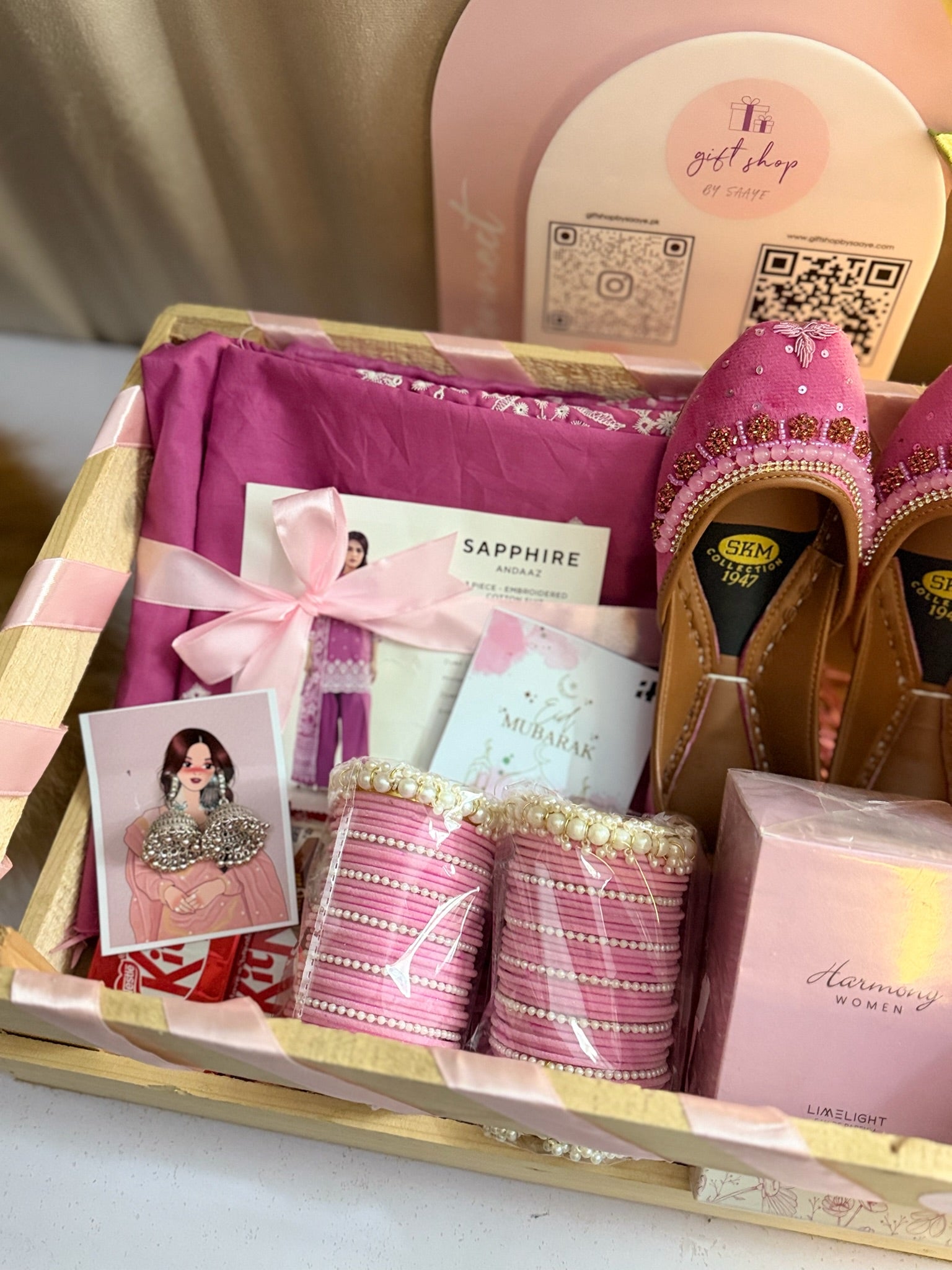 Pink Wooden Crate For Her